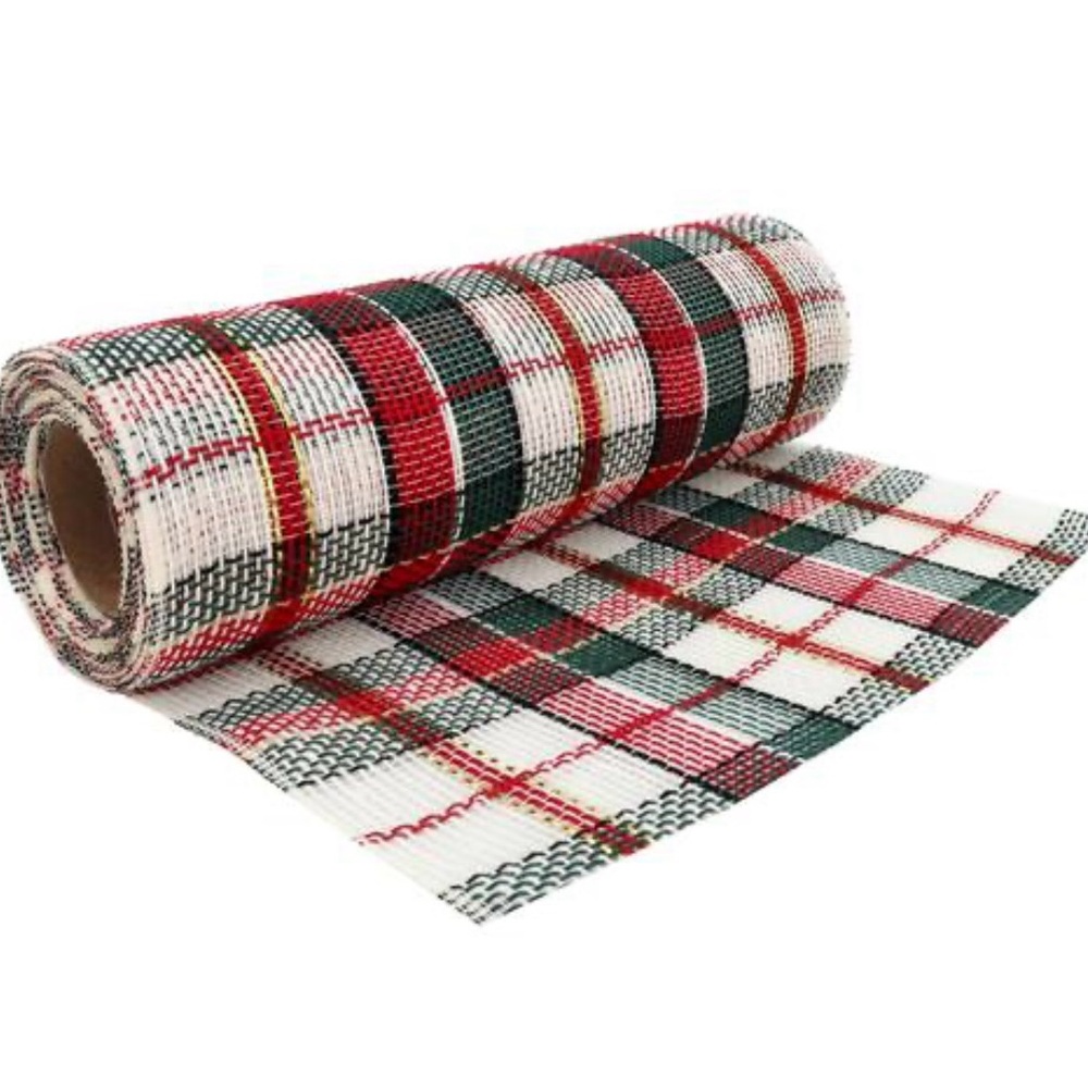 Celebrate It Christmas plaid Mesh Roll